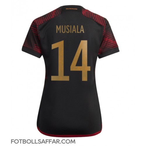 Tyskland Jamal Musiala #14 Bortatröja Dam VM 2022 Kortärmad
